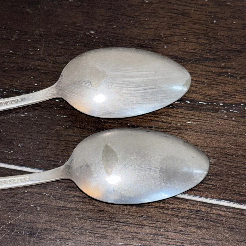 Vintage | Wm Rogers |‎ Silverplate | Set of 2 Teaspoons | Pickwick | Art Deco